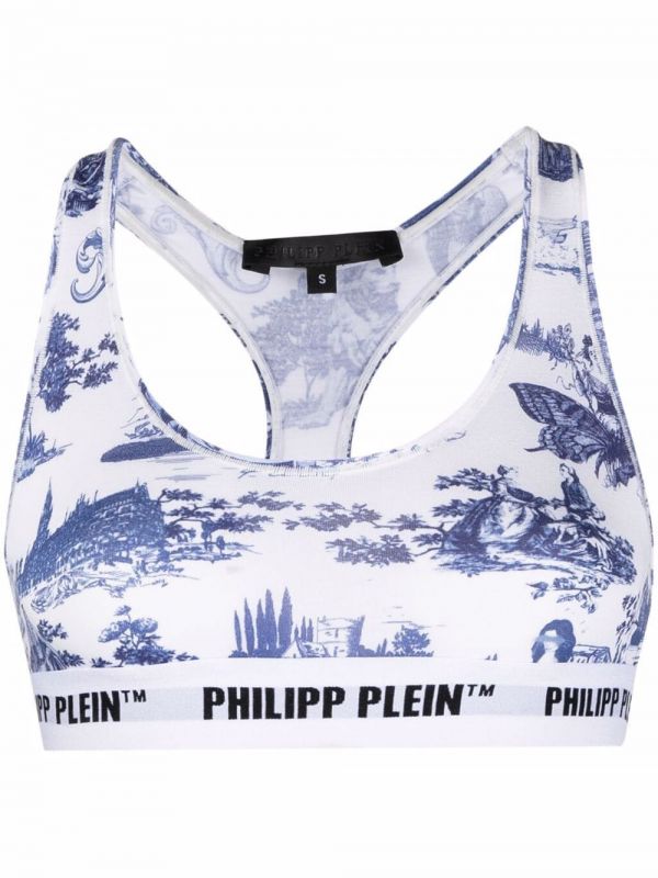  Philipp Plein En Plein Air Logo Bra - White 
