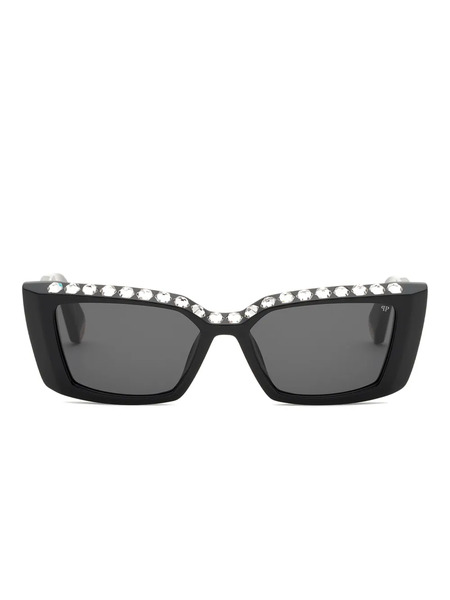 Philipp Plein Eyewear Crystal-square Sunglasses - Black 
