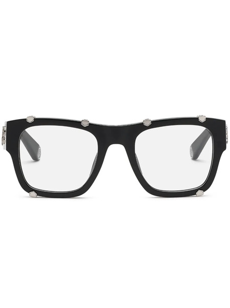 Philipp Plein Eyewear Icon Hexagon Square-frame Glasses - Black 