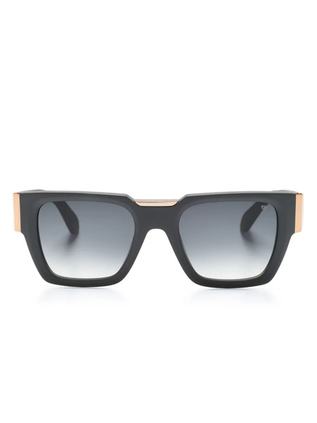  Philipp Plein Eyewear Logo-plaque Square-frame Sunglasses - Grey 