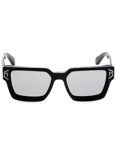  Philipp Plein Eyewear Plein Brave Square Frame Sunglasses - Grey 