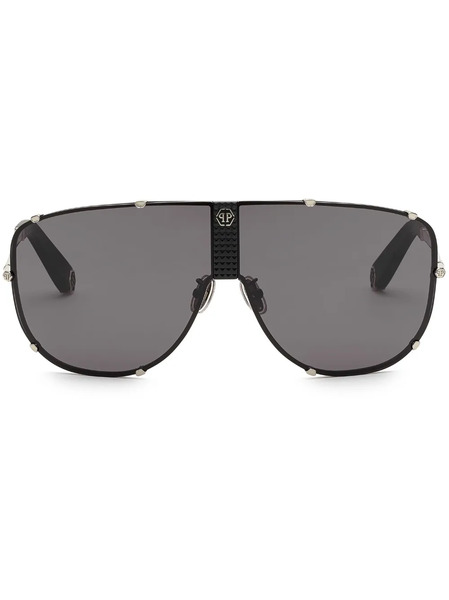  Philipp Plein Eyewear Stud Pilot-frame Sunglasses - Black 