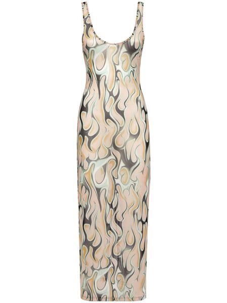  Philipp Plein Flame Midi Dress - Neutrals 