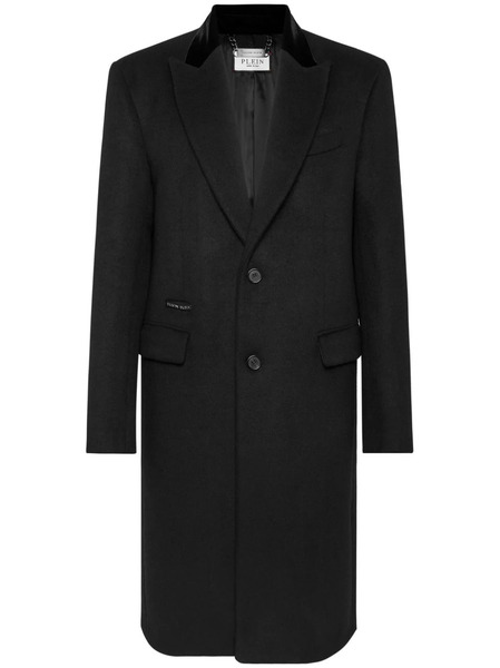  Philipp Plein Flocked-logo Coat - Black 