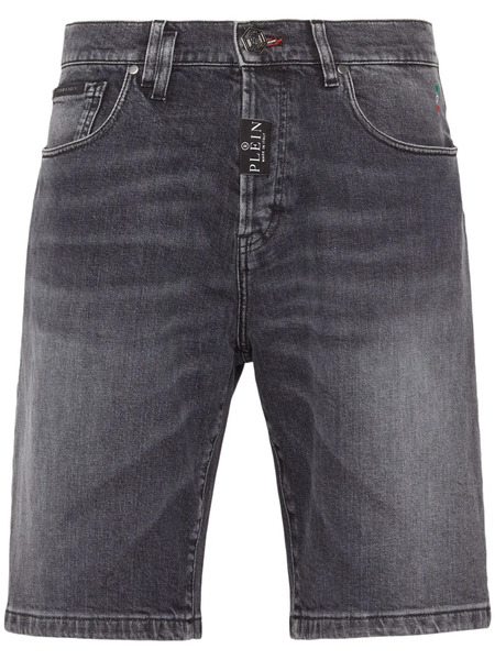  Philipp Plein Formentera Low-rise Denim Shorts - Grey 