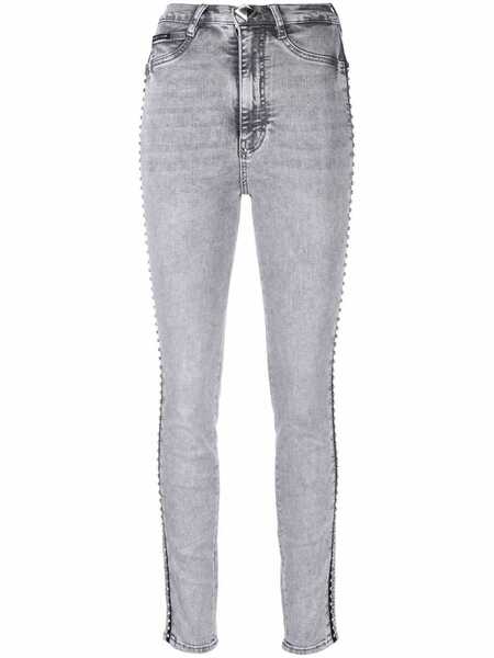 Philipp Plein Gemstone High-waist Jeggings - Grey 