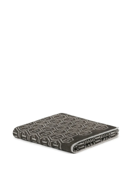  Philipp Plein Geometric-motif Bath Towel - Brown 