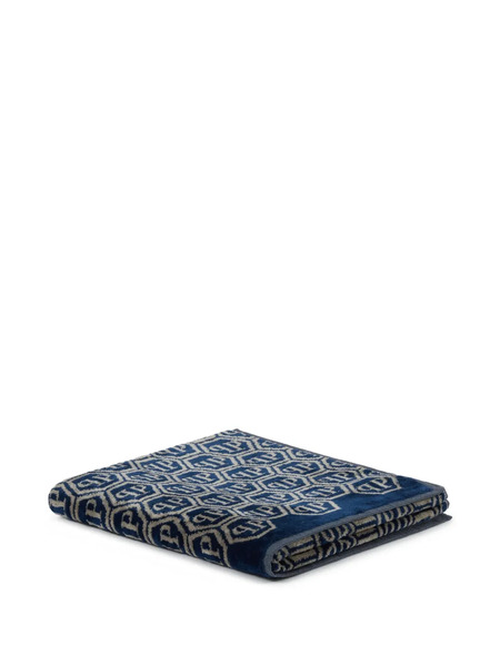  Philipp Plein Geometric-pattern Bath Towel - Blue 