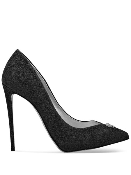  Philipp Plein Glitter-detailed Stiletto Pumps - Black 