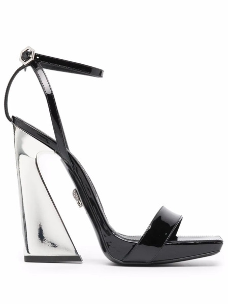  Philipp Plein High-heel Leather Sandals - Black 