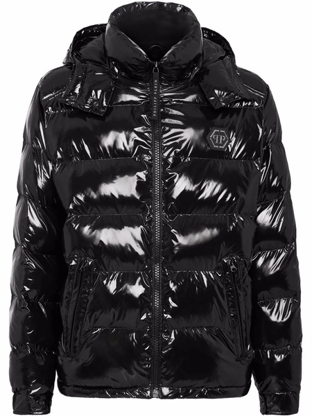  Philipp Plein High-shine Padded Jacket - Black 