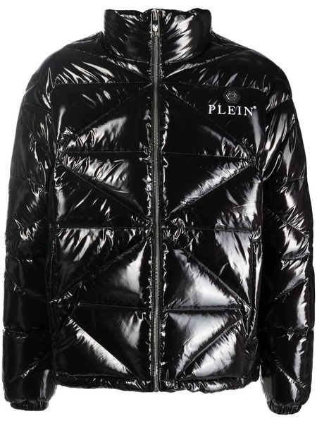  Philipp Plein High-shine Padded Jacket - Black 