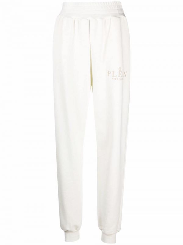  Philipp Plein Iconic Plein High-waisted Trackpants - Neutrals 