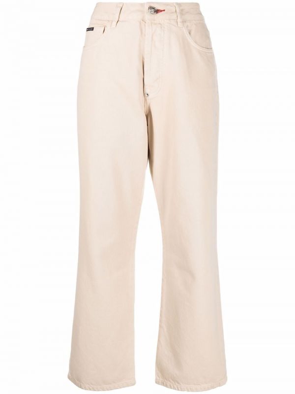  Philipp Plein Iconic Plein Loose-cut Trousers - Neutrals 