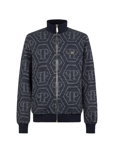  Philipp Plein Jacquard Monogram Jacket - Blue 