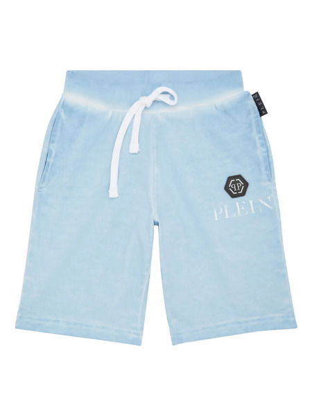  Philipp Plein Junior Basic Plein Old Dye Shorts - Blue 