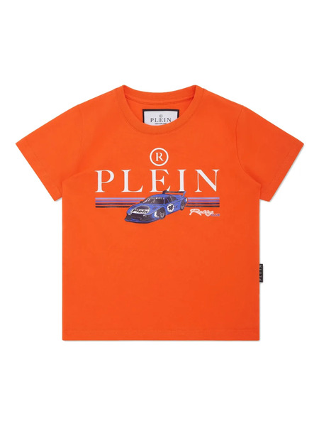  Philipp Plein Junior Cars Racing Jersey T-shirt - Orange 