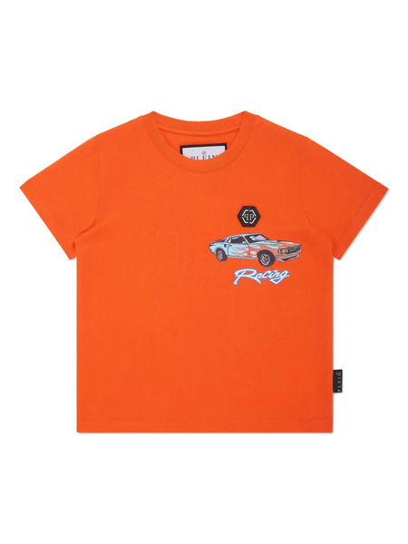  Philipp Plein Junior Cars Racing T-shirt - Orange 