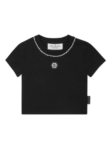  Philipp Plein Junior Crystal-embellished T-shirt - Black 