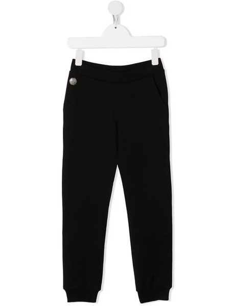  Philipp Plein Junior Crystal Logo Jogging Trousers - Black 