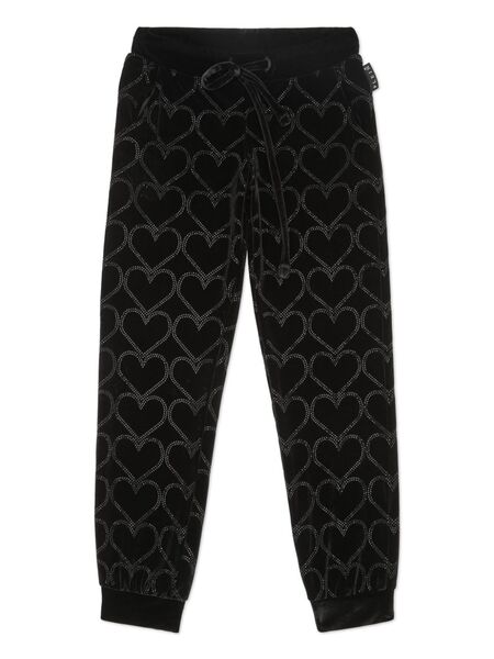  Philipp Plein Junior Heart-studded Track Pants - Black 