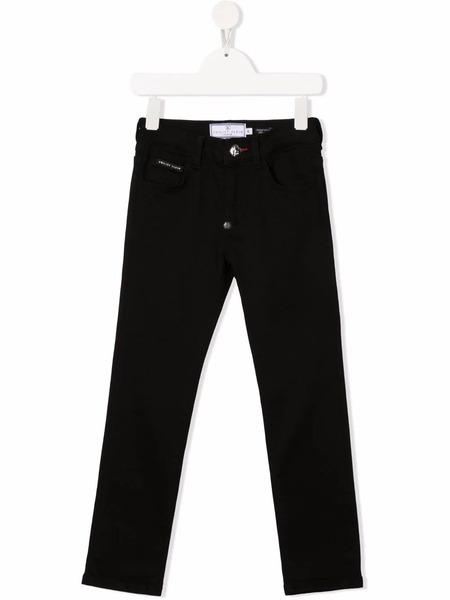  Philipp Plein Junior Iconic Plein Regular-fit Jeans - Black 