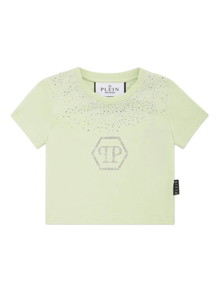  Philipp Plein Junior Logo-embellished T-shirt - Green 