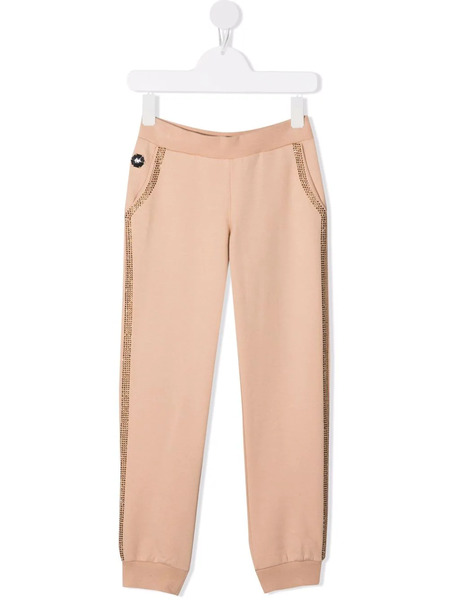  Philipp Plein Junior Logo-embroidered Joggers - Neutrals 