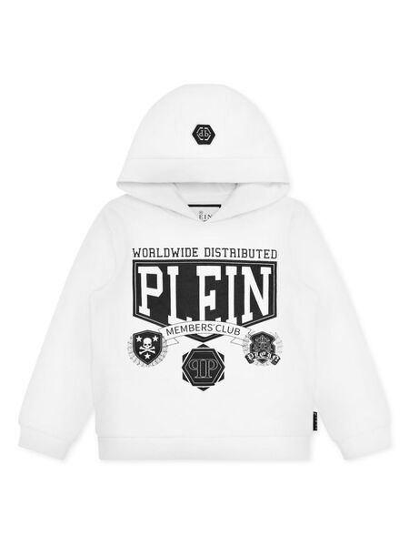  Philipp Plein Junior Logo-print Hoodie - White 