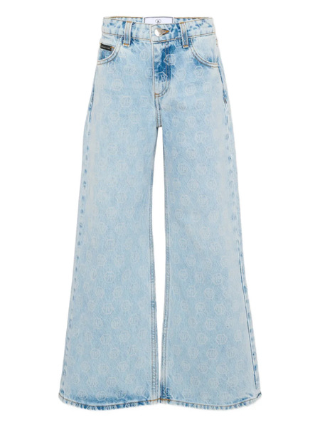  Philipp Plein Junior Logo-print Jeans - Blue 