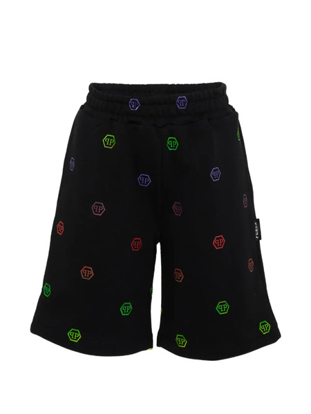  Philipp Plein Junior Logo-print Shorts - Black 