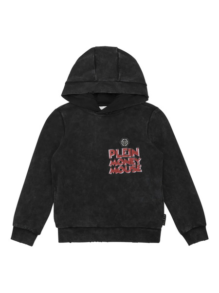  Philipp Plein Junior Money Mouse Hoodie - Black 