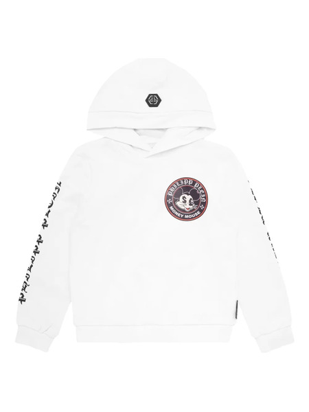  Philipp Plein Junior Money Mouse Hoodie - White 