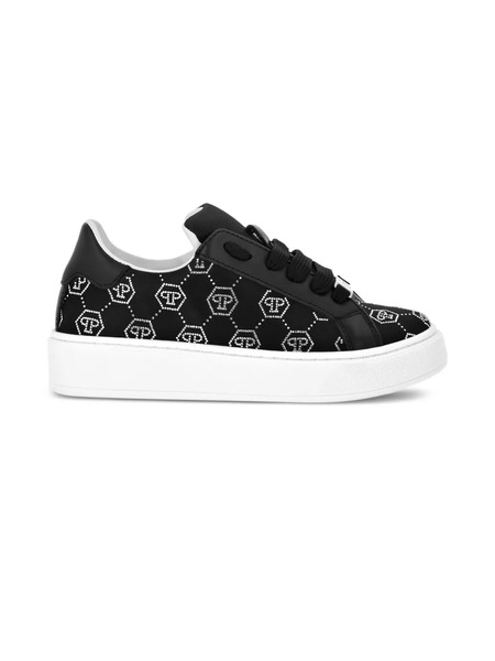  Philipp Plein Junior Monogram-embellished Sneakers - Black 