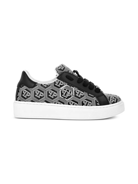 Philipp Plein Junior Monogram Low-top Sneakers - Black 