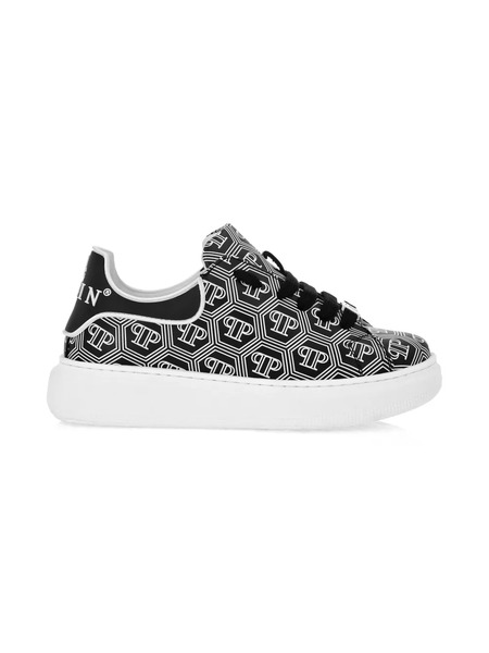  Philipp Plein Junior Monogram Low-top Sneakers - Black 