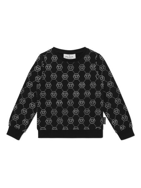  Philipp Plein Junior Monogram-studded T-shirt - Black 