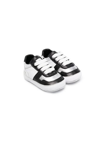  Philipp Plein Junior Newborn Lace-up Sneakers - White 