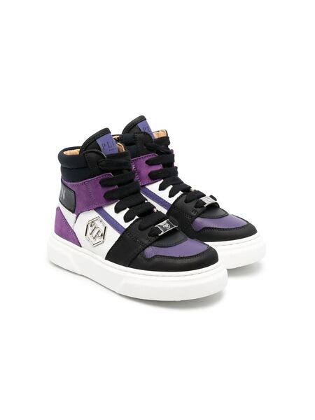  Philipp Plein Junior Panelled High-top Sneakers - Black 