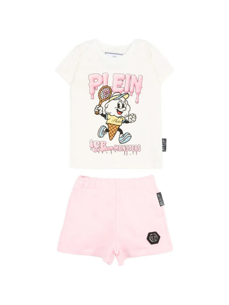  Philipp Plein Junior Printed Short Set - Neutrals 