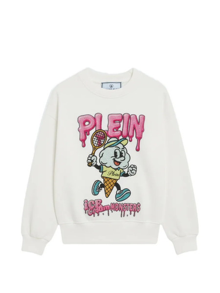 Philipp Plein Junior Round-neck Sweatshirt - Neutrals 