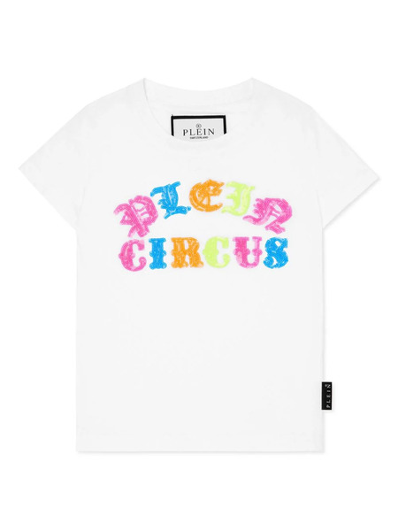  Philipp Plein Junior Sequin-embellished Cotton T-shirt - White 