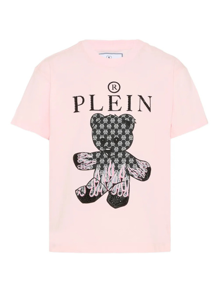  Philipp Plein Junior Short-sleeve Graphic-print T-shirt - Pink 