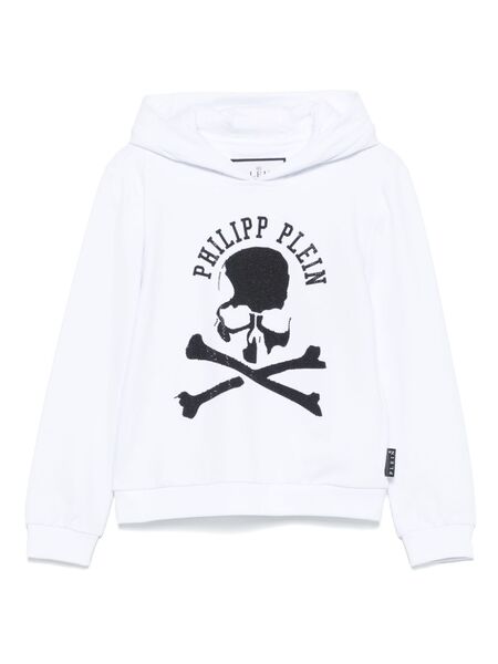  Philipp Plein Junior Skull-print Hoodie - White 