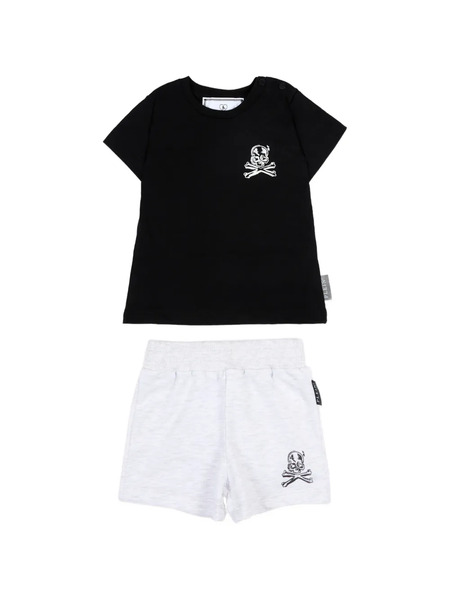 Philipp Plein Junior Skull-print Short Set - Black 