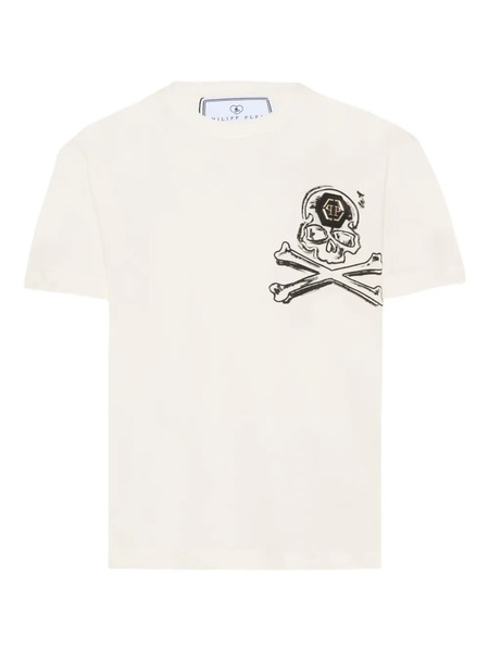  Philipp Plein Junior Skull-print Short-sleeves T-shirt - Neutrals 