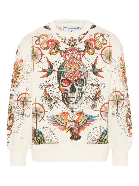  Philipp Plein Junior Skull-print Sweatshirt - Neutrals 