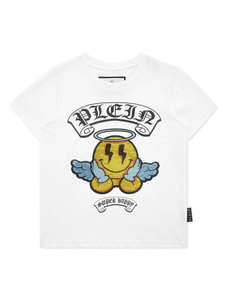  Philipp Plein Junior Smile-print T-shirt - White 