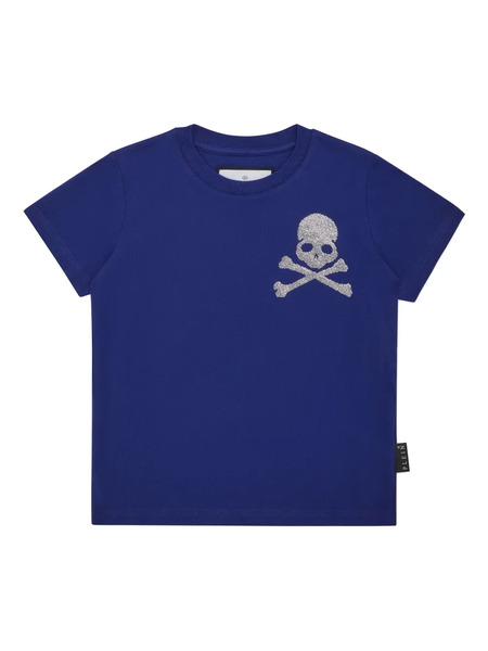  Philipp Plein Junior Strass Skull&bones T-shirt - Blue 