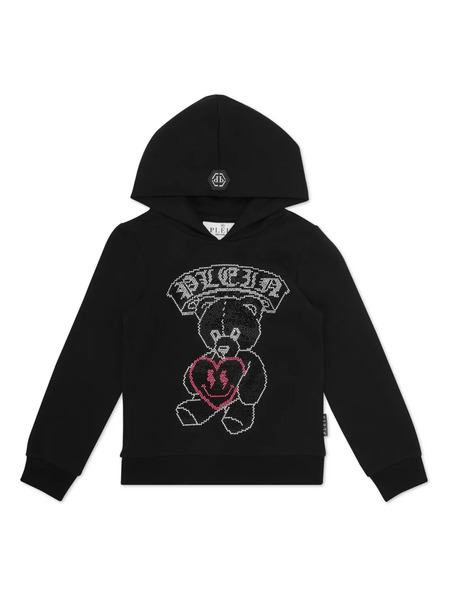  Philipp Plein Junior Teddy Bear Hoodie - Black 